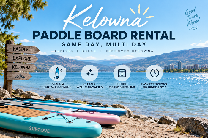 SUPCove inflatable paddle board for Kelowna, BC and Okanagan Lake