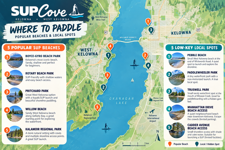 Best Places to Paddle Board in Kelowna & West Kelowna