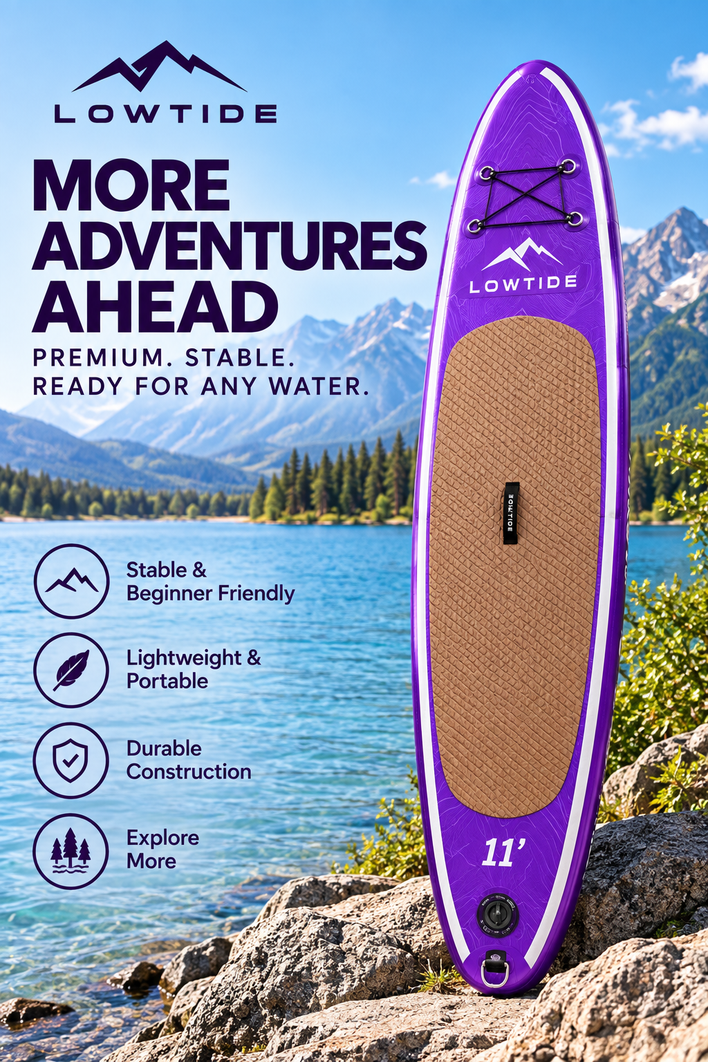SUPCove inflatable paddle board for Kelowna, BC and Okanagan Lake