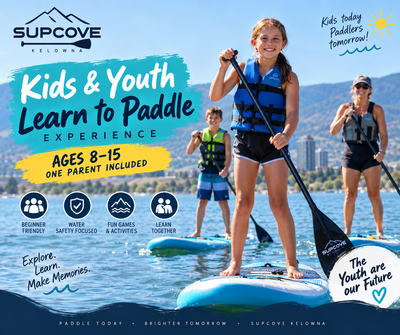 SUPCove inflatable paddle board for Kelowna, BC and Okanagan Lake