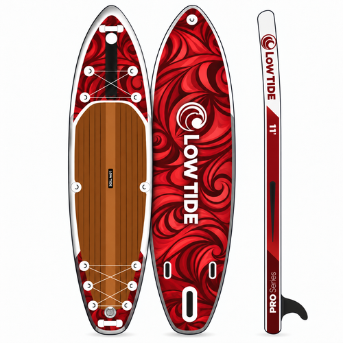 11' Low Tide PRO Series Paddle Board – RED