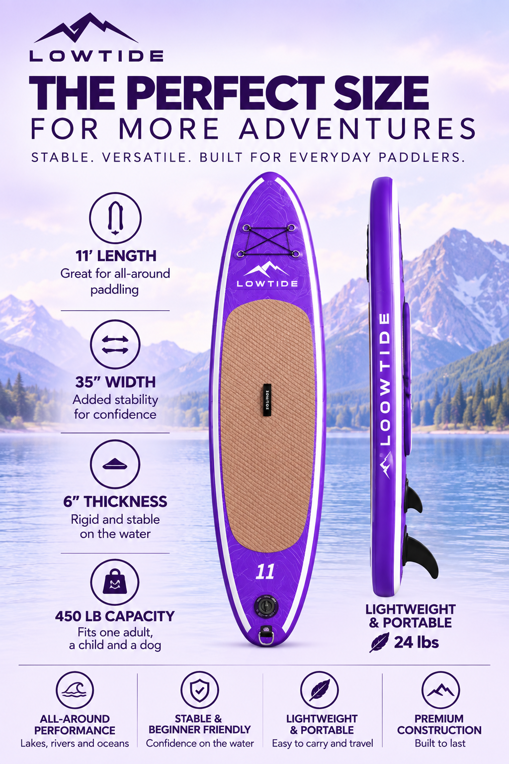 SUPCove inflatable paddle board for Kelowna, BC and Okanagan Lake