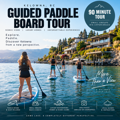 Kelowna paddle board reading club and monthly SUPCove experience on Okanagan Lake